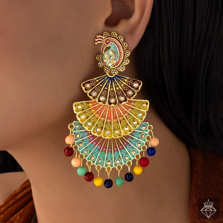 Anti-Tarnish Layered Ethnic Danglers ⭐️⭐️⭐️⭐️⭐️ 100% Satisfied Customers