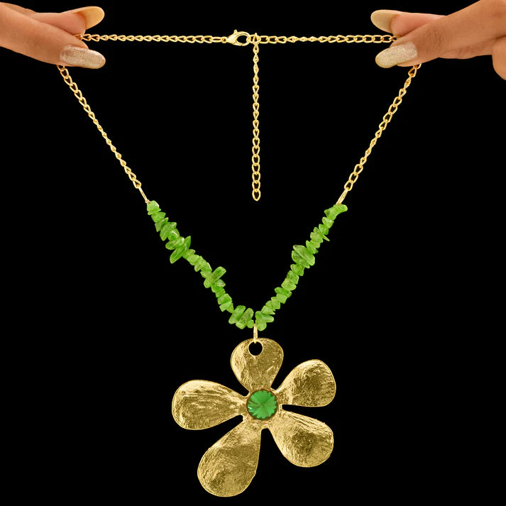 Anti-Tarnish Beaded Flower Pendant Necklace ⭐️⭐️⭐️⭐️⭐️ 100% Satisfied Customers