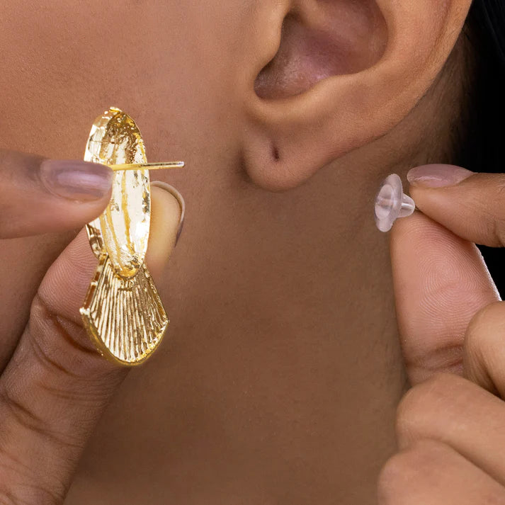 Anti-Tarnish Oval & Fan Shape Statement Earrings ⭐️⭐️⭐️⭐️⭐️ 100% Satisfied Customers