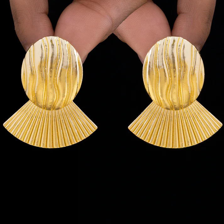 Anti-Tarnish Oval & Fan Shape Statement Earrings ⭐️⭐️⭐️⭐️⭐️ 100% Satisfied Customers