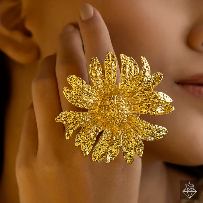 Anti-Tarnish Golden Sunflower Ring (Adjustable Size) ⭐️⭐️⭐️⭐️⭐️ 100% Satisfied Customers