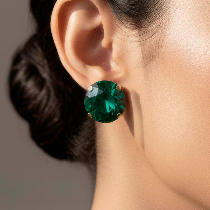 Anti-Tarnish Emerald Green Crystal Necklace Set with Earrings ⭐️⭐️⭐️⭐️⭐️ 100% Satisfied Customers
