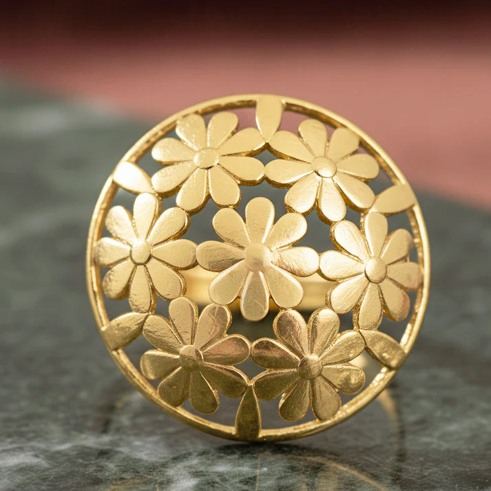 Anti-Tarnish Oversized Cutout Flower Ring (Adjustable Size) ⭐️⭐️⭐️⭐️⭐️ 100% Satisfied Customers