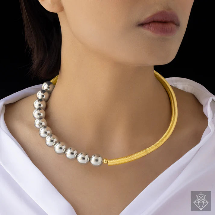 Anti-Tarnish Spring & Balls Hasli Necklace ⭐️⭐️⭐️⭐️⭐️ 100% Satisfied Customers