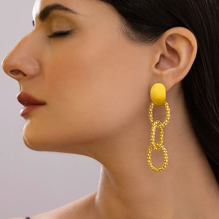 Anti-Tarnish Popcorn Chain Link Dangle Earrings ⭐️⭐️⭐️⭐️⭐️ 100% Satisfied Customers