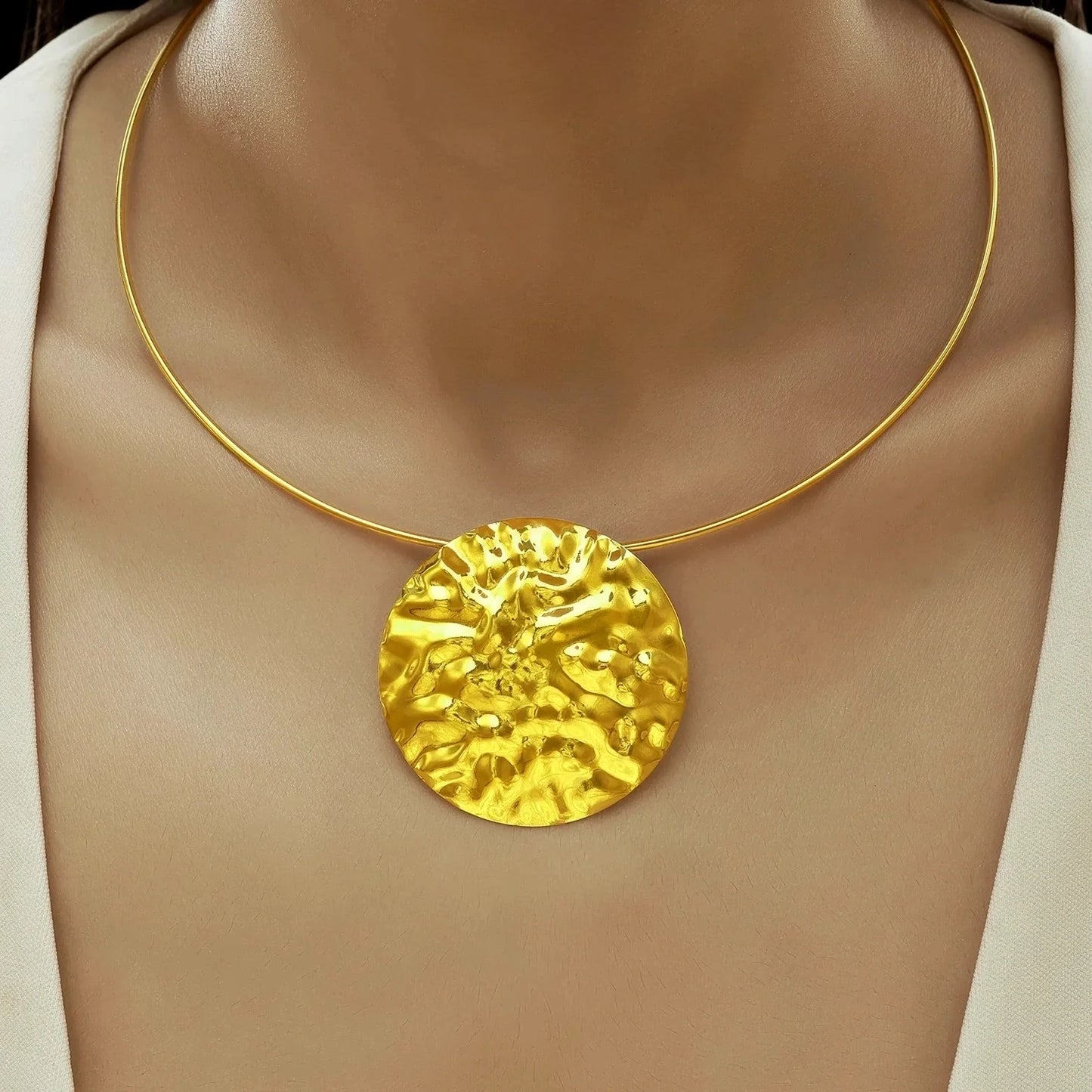 Anti-Tarnish Gold Plated Necklace Set With Earrings ⭐️⭐️⭐️⭐️⭐️ 100% Satisfied Customers