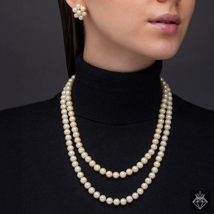 Multilayer Pearl Necklace Set With Earrings ⭐️⭐️⭐️⭐️⭐️ 100% Satisfied Customers