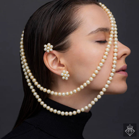 Multilayer Pearl Necklace Set With Earrings ⭐️⭐️⭐️⭐️⭐️ 100% Satisfied Customers