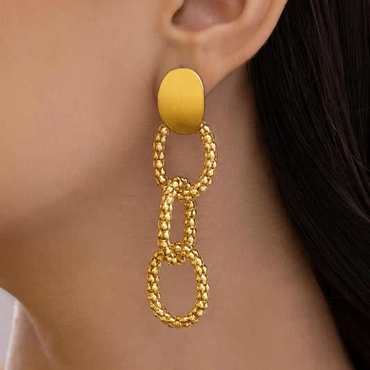 Anti-Tarnish Popcorn Chain Link Dangle Earrings ⭐️⭐️⭐️⭐️⭐️ 100% Satisfied Customers