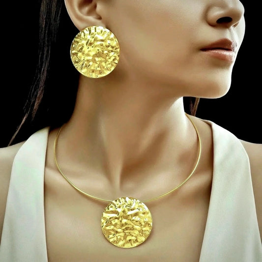 Anti-Tarnish Gold Plated Necklace Set With Earrings ⭐️⭐️⭐️⭐️⭐️ 100% Satisfied Customers