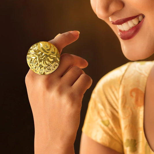 Anti-Tarnish Hammered Coin Ring (Adjustable Size) ⭐️⭐️⭐️⭐️⭐️ 100% Satisfied Customers