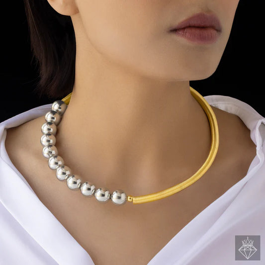Anti-Tarnish Spring & Balls Hasli Necklace ⭐️⭐️⭐️⭐️⭐️ 100% Satisfied Customers